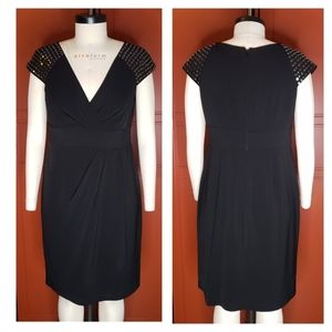 Maggy London Studded Shoulder Dress